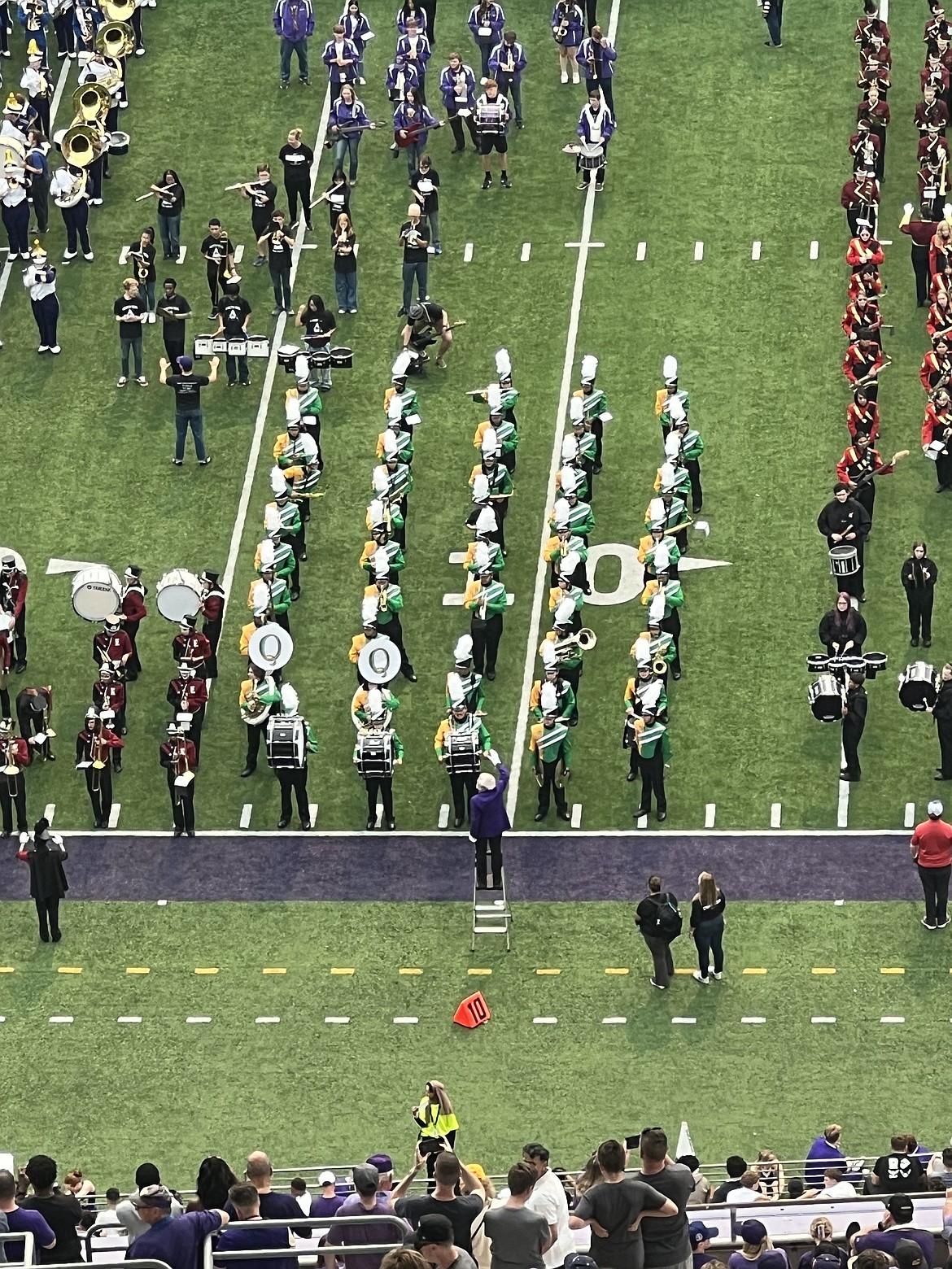 The Quincy High School band joined 31 other high school bands at Husky Band Day Saturday at Husky Stadium in Seattle. The Jacks played the halftime show and were treated to a special performance by the UW band.