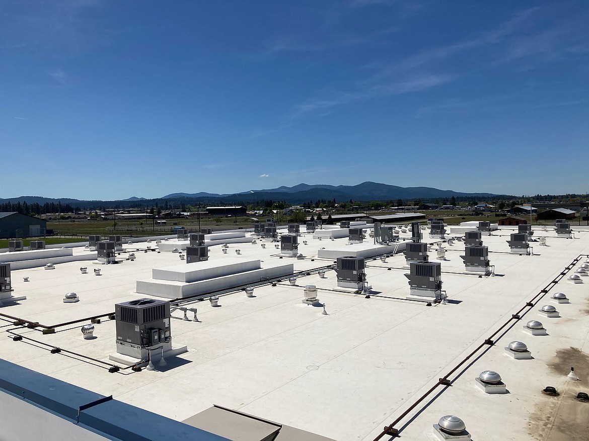 New rooftop HVAC units are seen on top of Coeur d'Alene High School. They were replaced over the summer as part of the many projects the school district completed while students were on vacation.