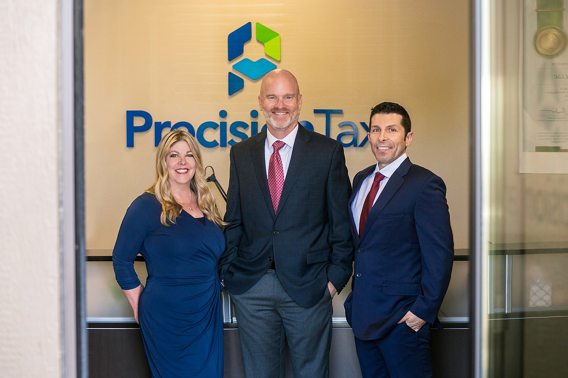 Precision Tax Relief leadership, from left: Chief Operating Officer Michele Mulkey, Managing Partner Gene P. Haag, and CEO Scott L. Gettis. Located in Coeur d'Alene, Precision Tax is being recognized once again, this time by the International Association of Better Business Bureaus, for outstanding business practices.