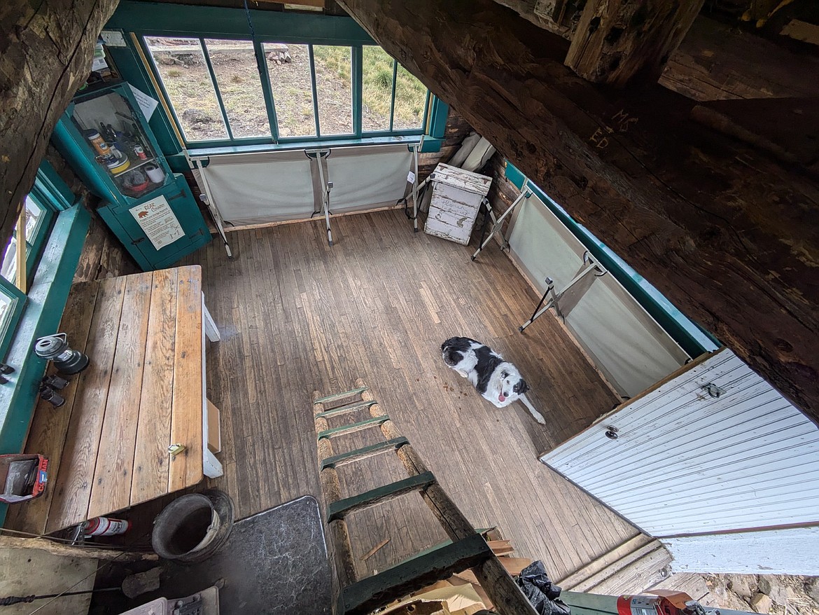 The inside of Hornet Lookout. (Avery Howe/Bigfork Eagle)