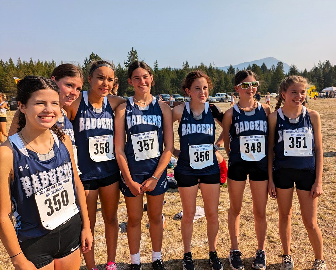 Badger girls cross-country runners at the Farragut Invite on Saturday, Sept. 7.