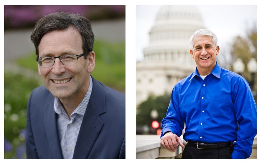 Gubernatorial candidates Bob Ferguson, left, and Dave Reichert squared off in a debate Tuesday.