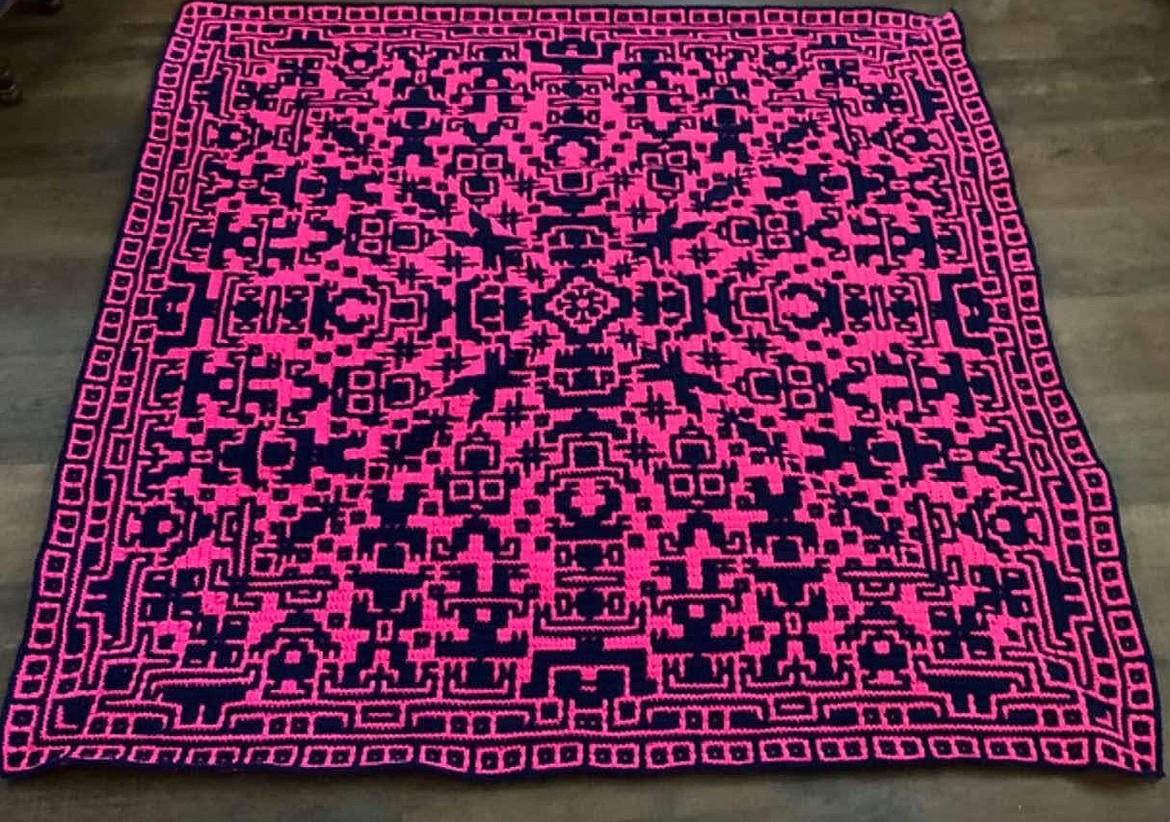 Blanket made by the Crochet Connection.