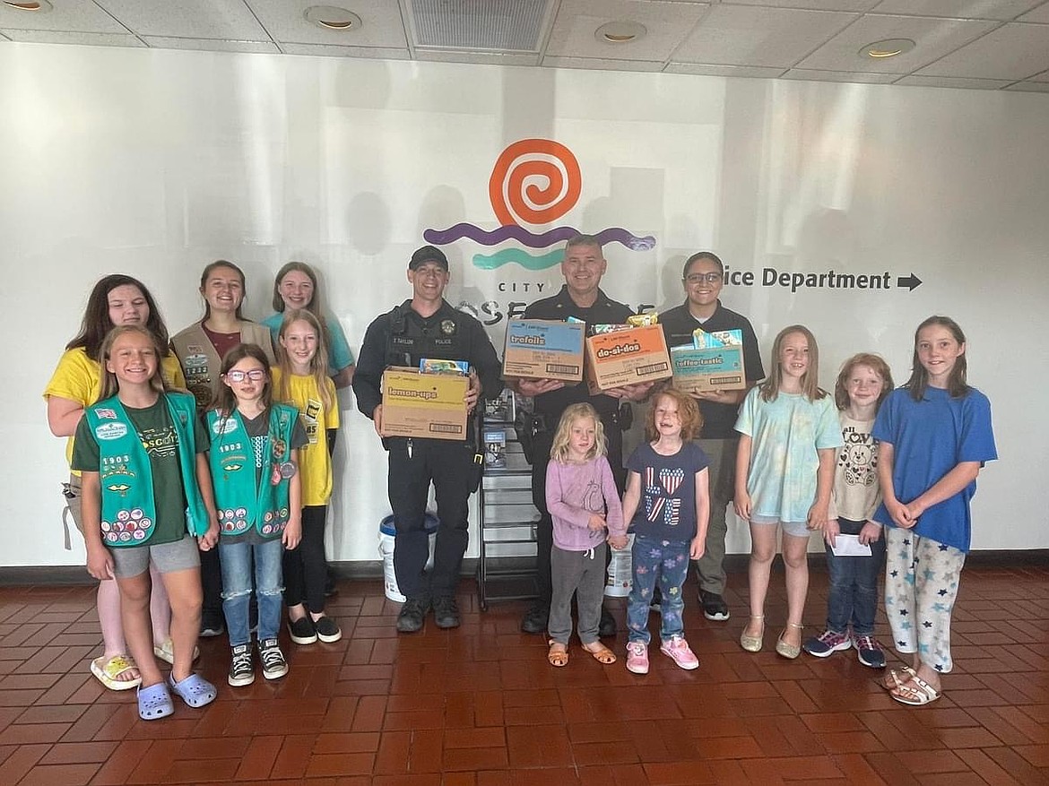 The Moses Lake Police Department received several boxes of cookies from local Girl Scouts on Wednesday. The MLPD publicly thanked the girls for taking the time to show officers how much they are valued.