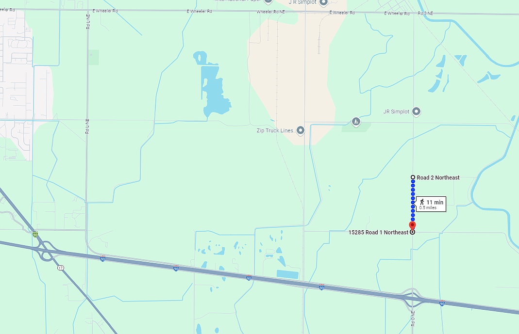 Road O Northeast between Road 1-Northeast and Road 2-Northeast will be closed from 7 a.m. until 4 p.m. Monday.