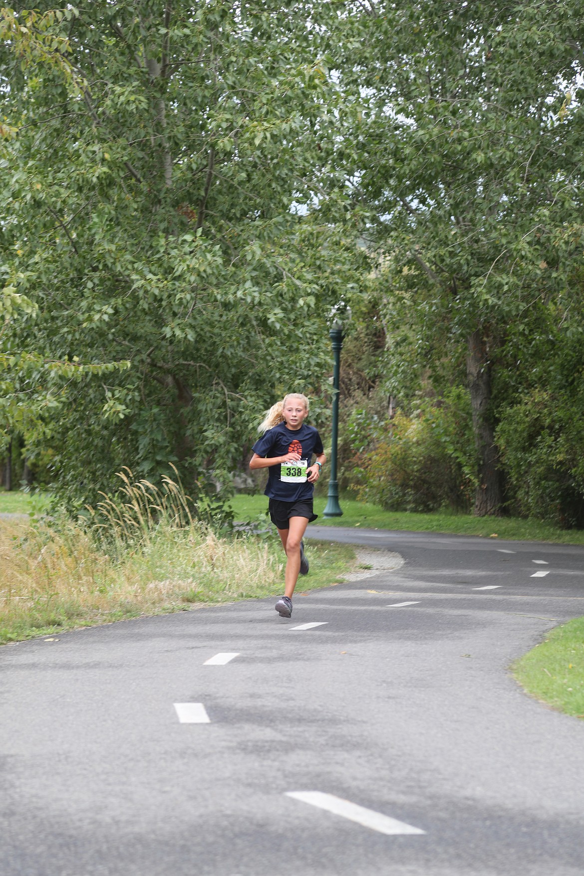 Avalon Gillis takes part in the Find Your Strength Family Fun Run on Saturday.