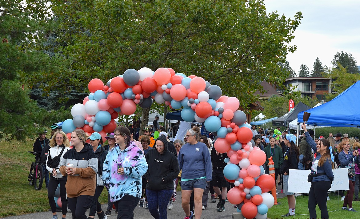 A few hundred people walked in Saturday's annual Suicide Prevention and Awareness Walk, put on by Panhandle Health District’s Suicide Prevention Action Network of North Idaho, at Riverstone Park in Coeur d'Alene.