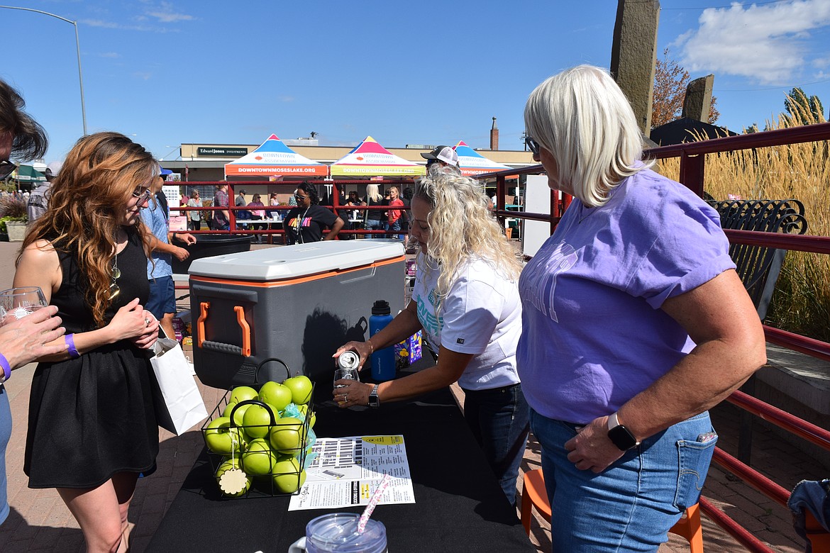 The Sip and Stroll had a beer garden for the first time this year, which allowed people to buy full size drinks.