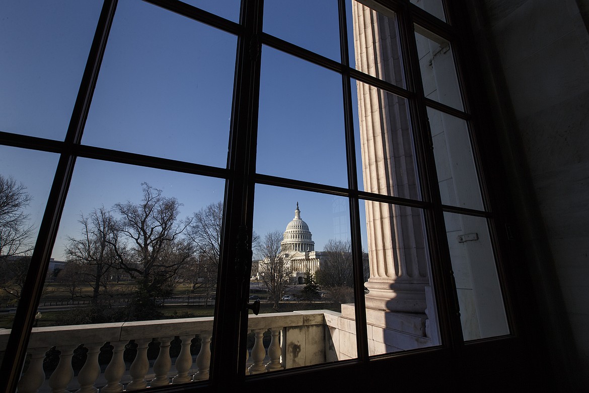 The Capitol is seen from the Russell Senate Office Building as Congress returns from a district work week, in Washington, March 24, 2014. (AP Photo/J. Scott Applewhite, File)