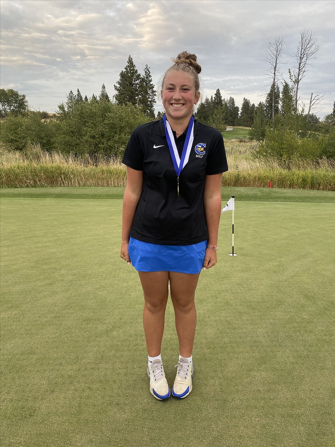 Courtesy photo
Coeur d'Alene High freshman Ella Wilson shot a 3-over-par 75 to earn girls medalist honors at the Raven Invitational at Circling Raven Golf Club in Worley.