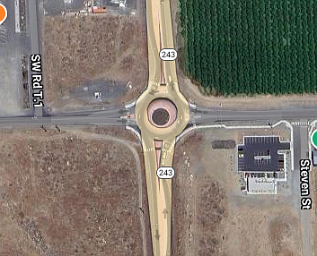 A Kennewick developer has announced tentative plans to develop a business on property, pictured to the left of the roundabout, purchased from the Port of Mattawa