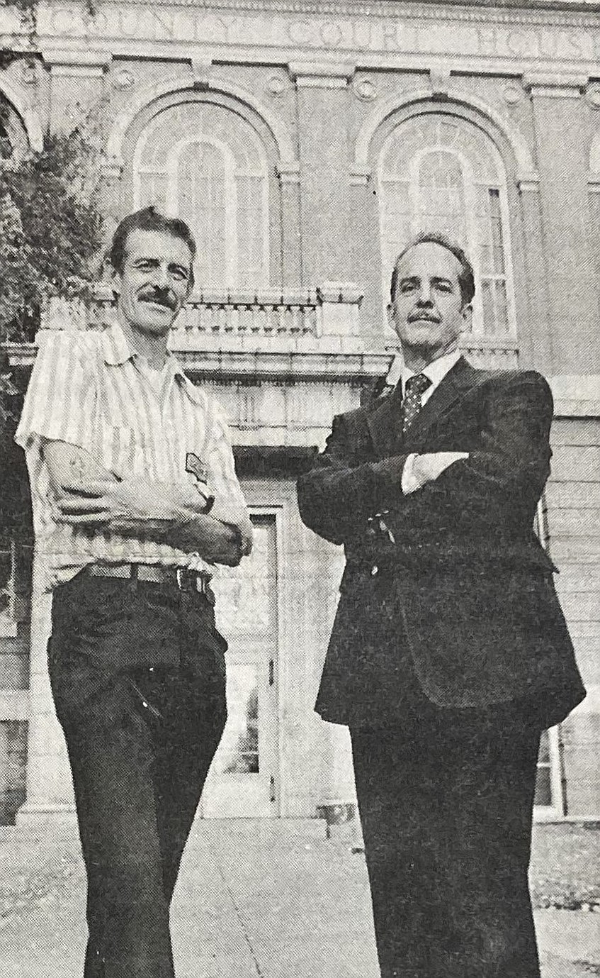 In 1984, Rex Morehouse, left, and Ron Rankin, of the Kootenai County Property Owners Association, admitted a new jail was needed but opposed a levy for one.