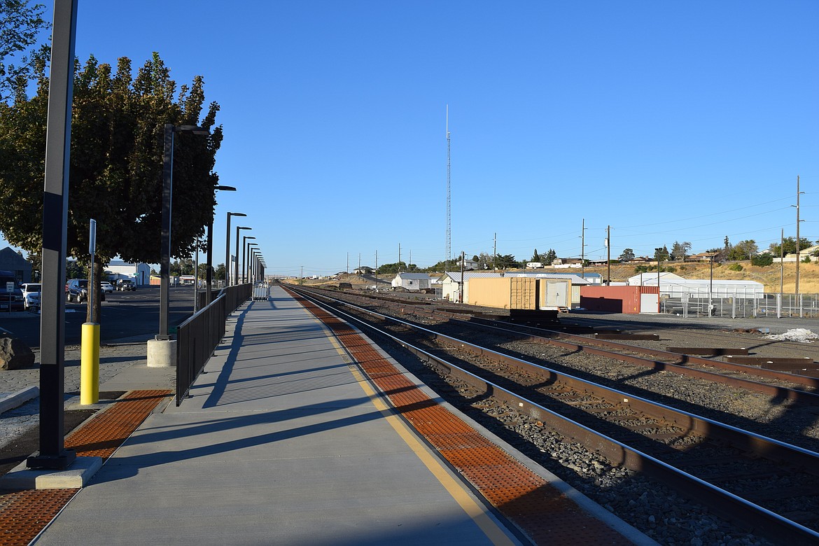 New lighting and a new cement platform are already in place at the Ephrata Amtrak stop. Improvements to the facility will make it more accessible for those with disabilities. Work is expected to continue into 2025.