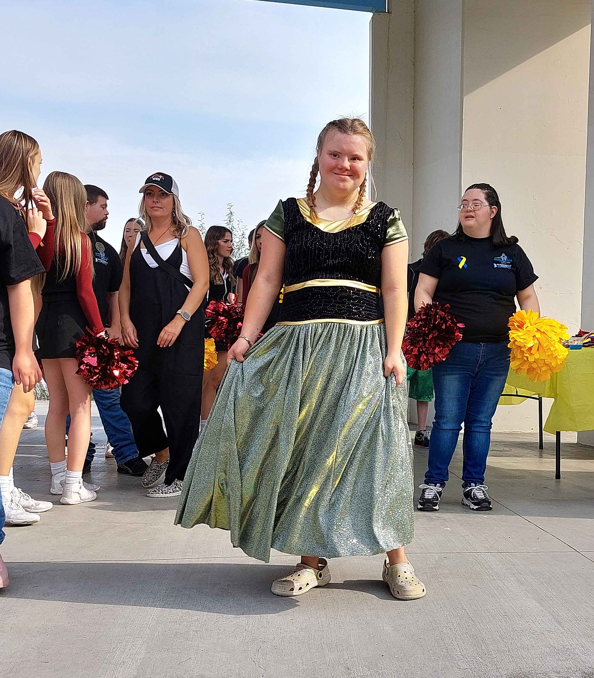 Benita Ketola shows off her Princess Anna dress at last year’s Buddy Walk Saturday at McCosh Park. This year’s walk is themed “Share your Gift,” and will focus on the things that people with Down syndrome do well.