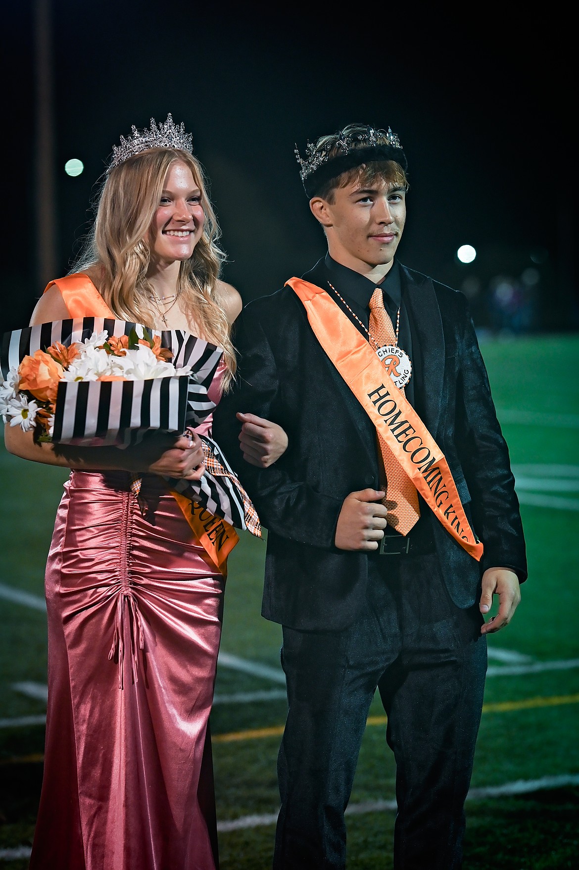 Ronan's homecoming queen and king are crowned. (Christa Umphrey photo)