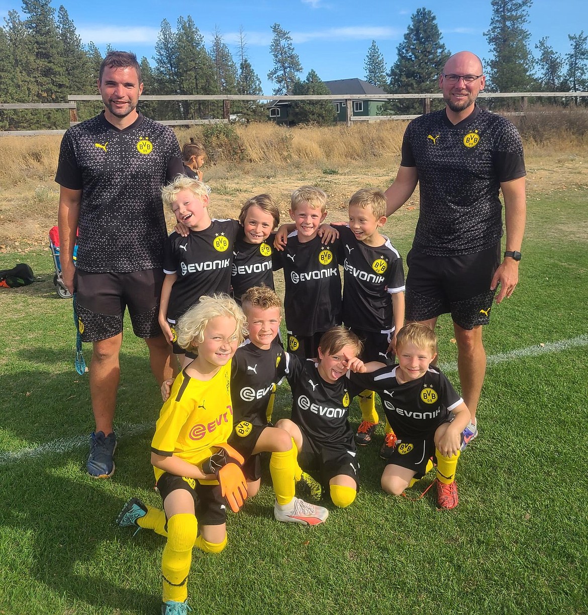 Courtesy photo
The BVBIA CDA Boys U08 soccer team defeated the Spokane Shadow B2017 7-0. In the front row from left are Boone Thomas, Rocco Paine, Cooper Lewis and Lukas Kuhn; and back row from left, coach Ross Kuhn, Ryker Bertek, Rockwell Millikan, Maximus Stover, Xander Werner and coach Jason Steenstra.