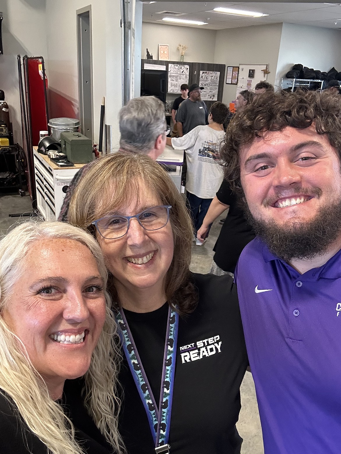 Elevate Academy eighth grade welding instruction team, from left, Colleen Ward, Pamela Jones and Sebastian Koch, worked together to create and teach a five-week unit on welding that included math, science, social studies and English language arts.