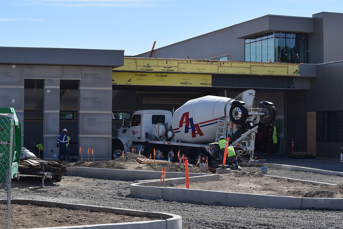 Work at the new Quincy Valley Medical Center is chugging along and is on schedule thus far.