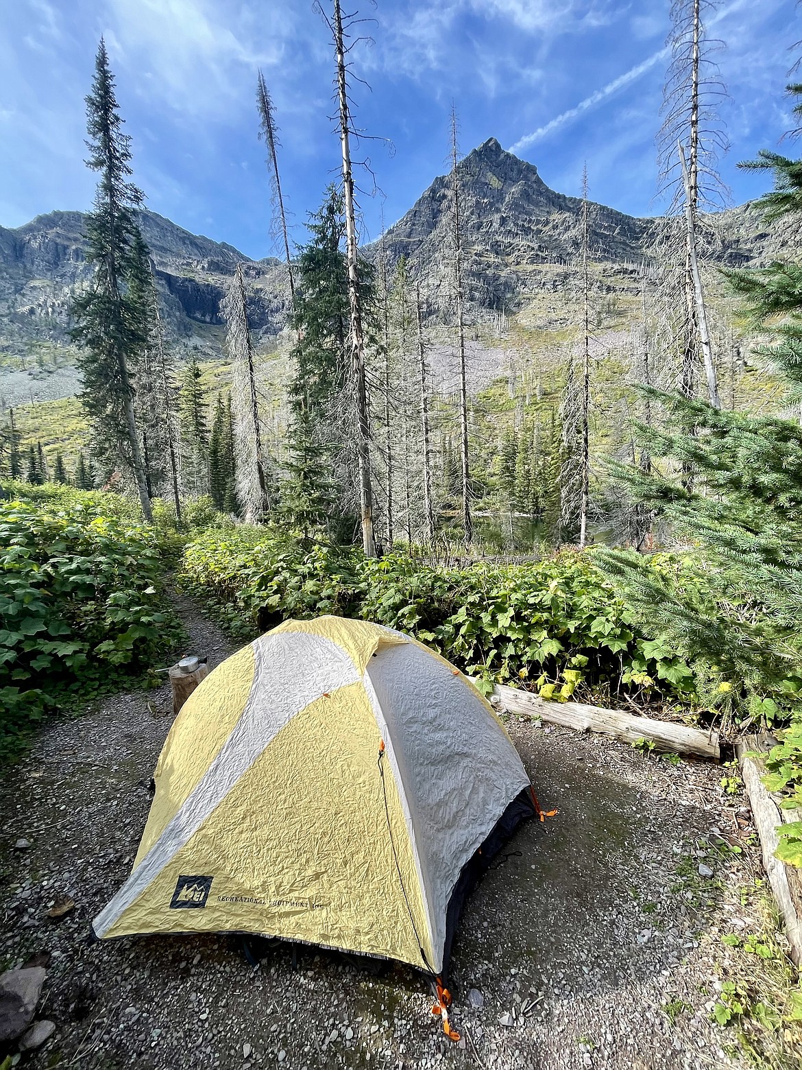 A tent site at Synder Lake Campground in Glacier National Park on Saturday, Sept. 21, 2024. (Matt Baldwin/Daily Inter Lake)