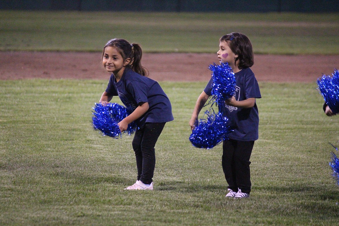 The Moses Lake Police Department brought their own cheerleaders to the Battle of the Badge game Thursday.