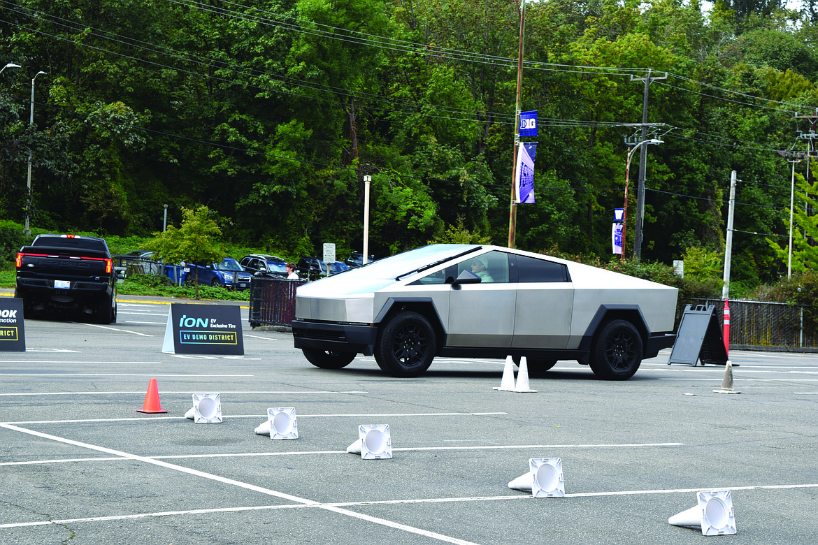 Drivers had a chance to test drive several EVs on closed tracks, including the Tesla Cybertruck. Reactions were mixed on the Cybertruck itself. While consumers said they enjoyed the comfort, power and handling, several said the unique appearance was off-putting.