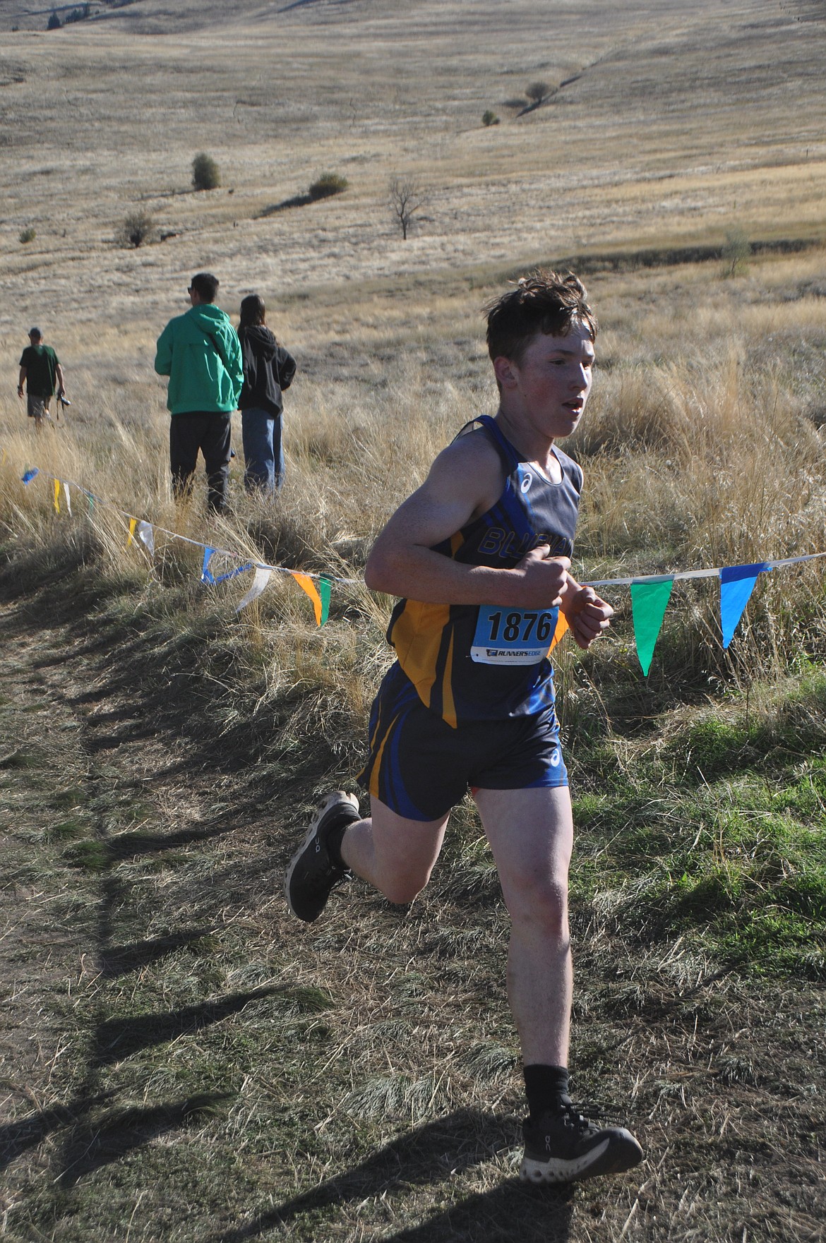 Thompson Falls freshman Weston Block runs in the Mountain West cross country meet this past weekend in Missoula. (Photo by Sarah Naegeli)