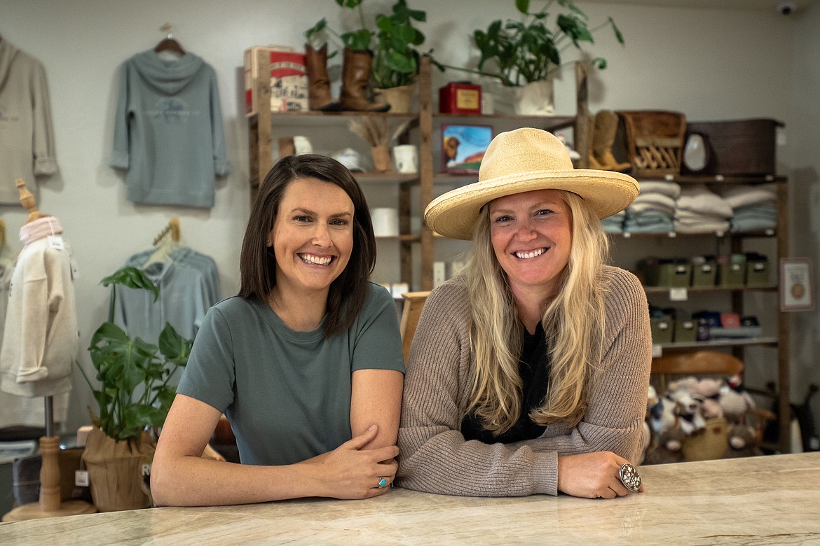 Amy Herman and Carly Reedy in the retail section of their business, Sonder Montana Co. (Avery Howe/Bigfork Eagle)