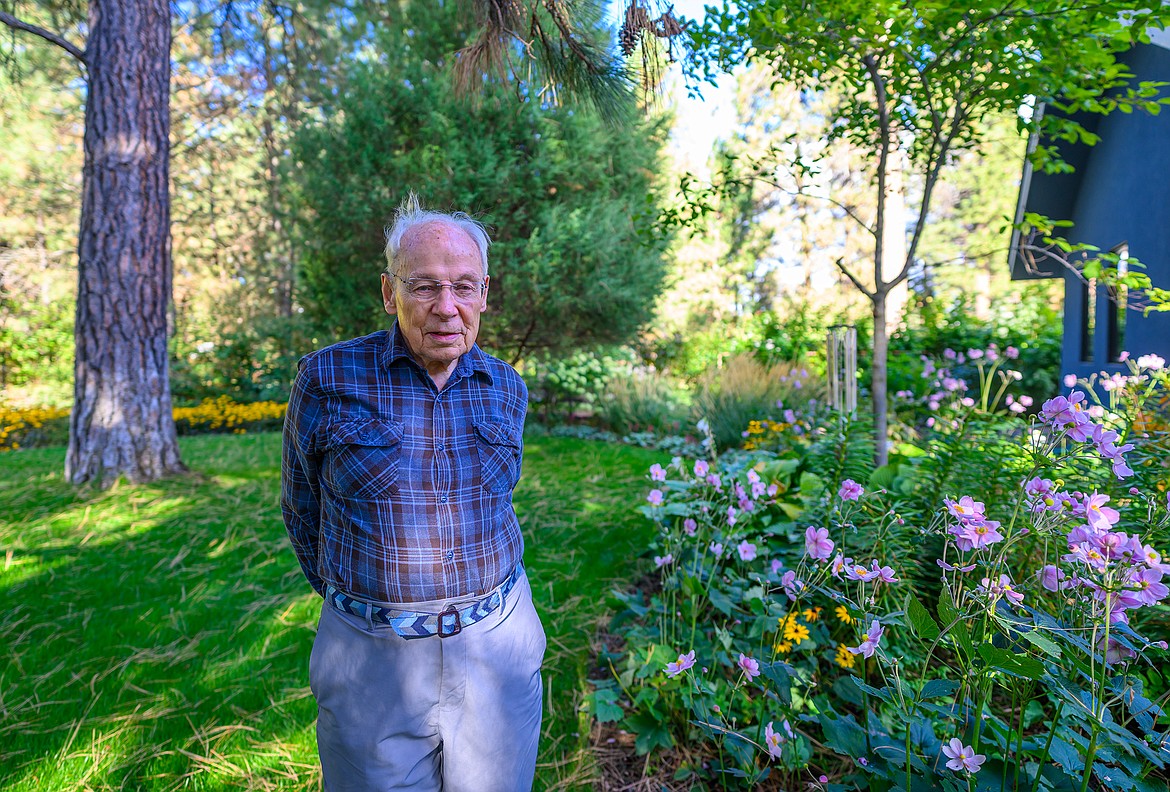 Chris Moritz in his Columbia Falls garden.