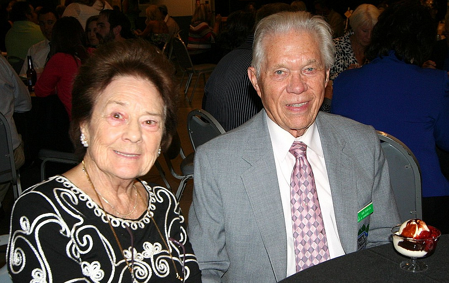 Bob and Mary Templin pose at the 50th anniversary of the Post Falls Chamber of Commerce in 2014.