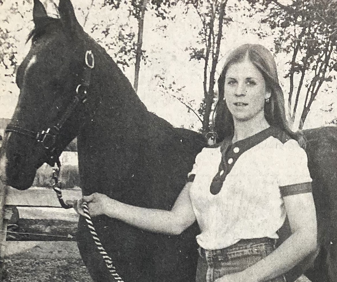 Councilwoman Kiki Miller wins an Arabian gelding in a raffle in 1979.