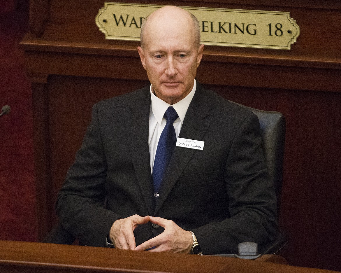 Idaho Sen. Dan Foreman, R-Moscow, waits for the State of the State address inside the house chambers at the state Capitol building, on Jan. 9, 2017 in Boise, Idaho. (AP Photo/Otto Kitsinger, File)