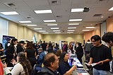 Job seekers bustle at the WorkSource job fair