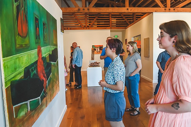 Artist Alex Galford exhibited his paintings at the Emerge CDA Gallery in May.