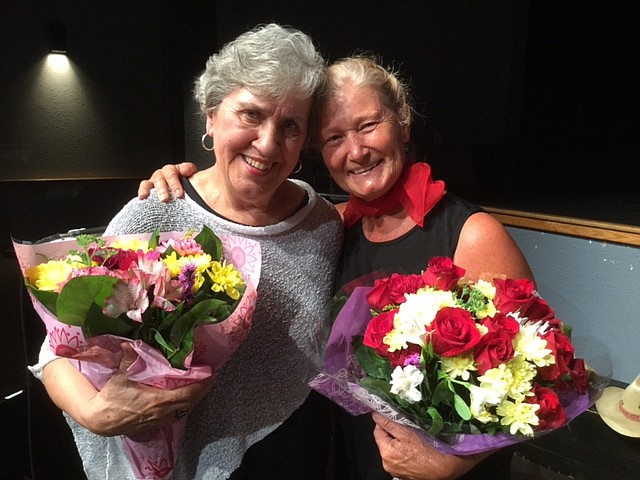 Pianist Barb Nelson and conductor Vicki Blake Thompson after the Greece tour.