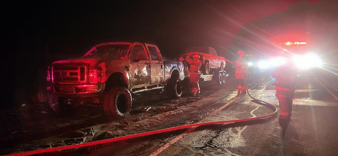 The Grand Coulee Volunteer Fire Department put out a truck fire on state Route 174 Thursday night.