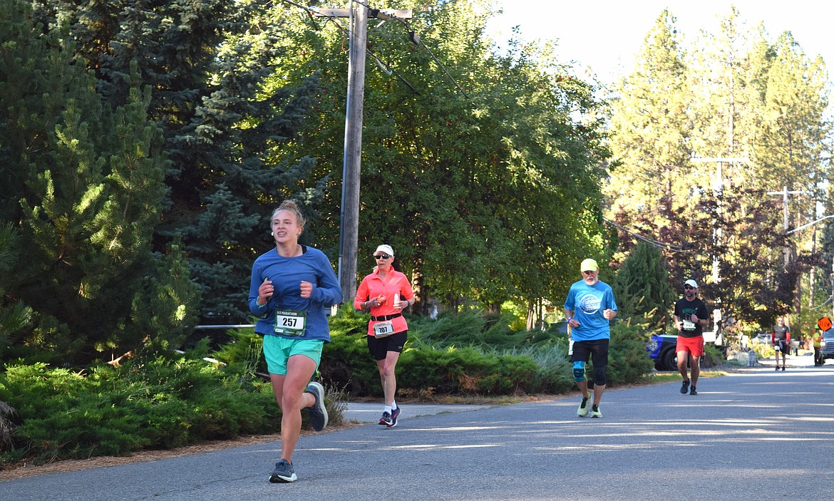 Hundreds of people from across the Pacific Northwest ran in Saturday's Hayden Lake Marathon.