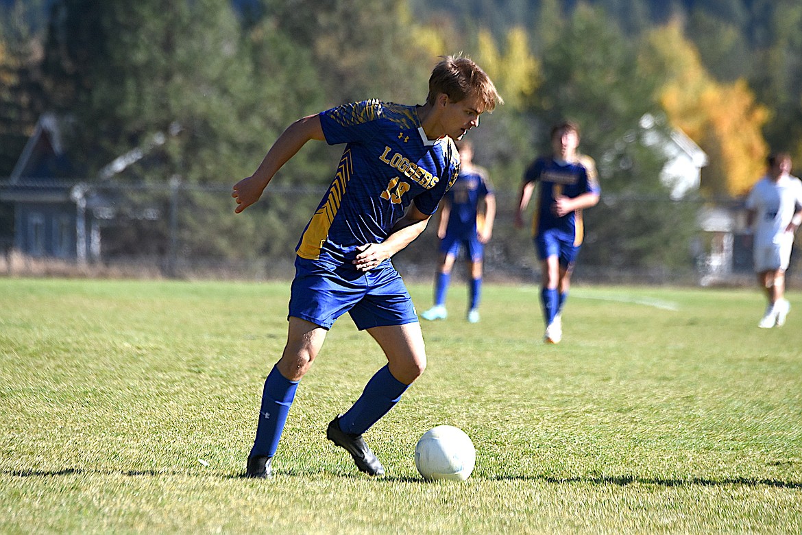 Libby soccer player Danny Waletski scored two goals Saturday, Oct. 12, 2024, against Bigfork at J. Neils Memorial Park. (Scott Shindledecker/The Western News)