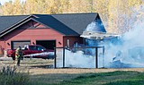 Columbia Falls firefighters respond to shed fire