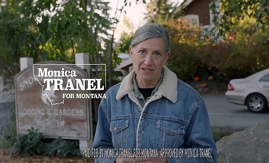 Democratic congressional hopeful Monica Tranel appears in this screenshot of a campaign ad accusing Republican U.S. Rep. Ryan Zinke of running an illegal short term rental in Whitefish, though city officials say the property is in compliance with its conditional use permit. (Screenshot)