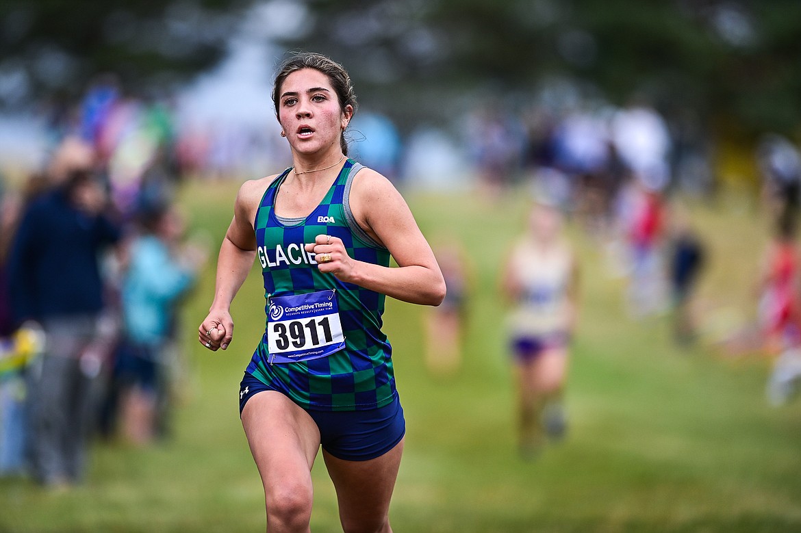 Glacier's Anna Tretter finished fourth with a time of 20:06.76 at the Glacier Invite at Rebecca Farm on Wednesday, Oct. 16. (Casey Kreider/Daily Inter Lake)