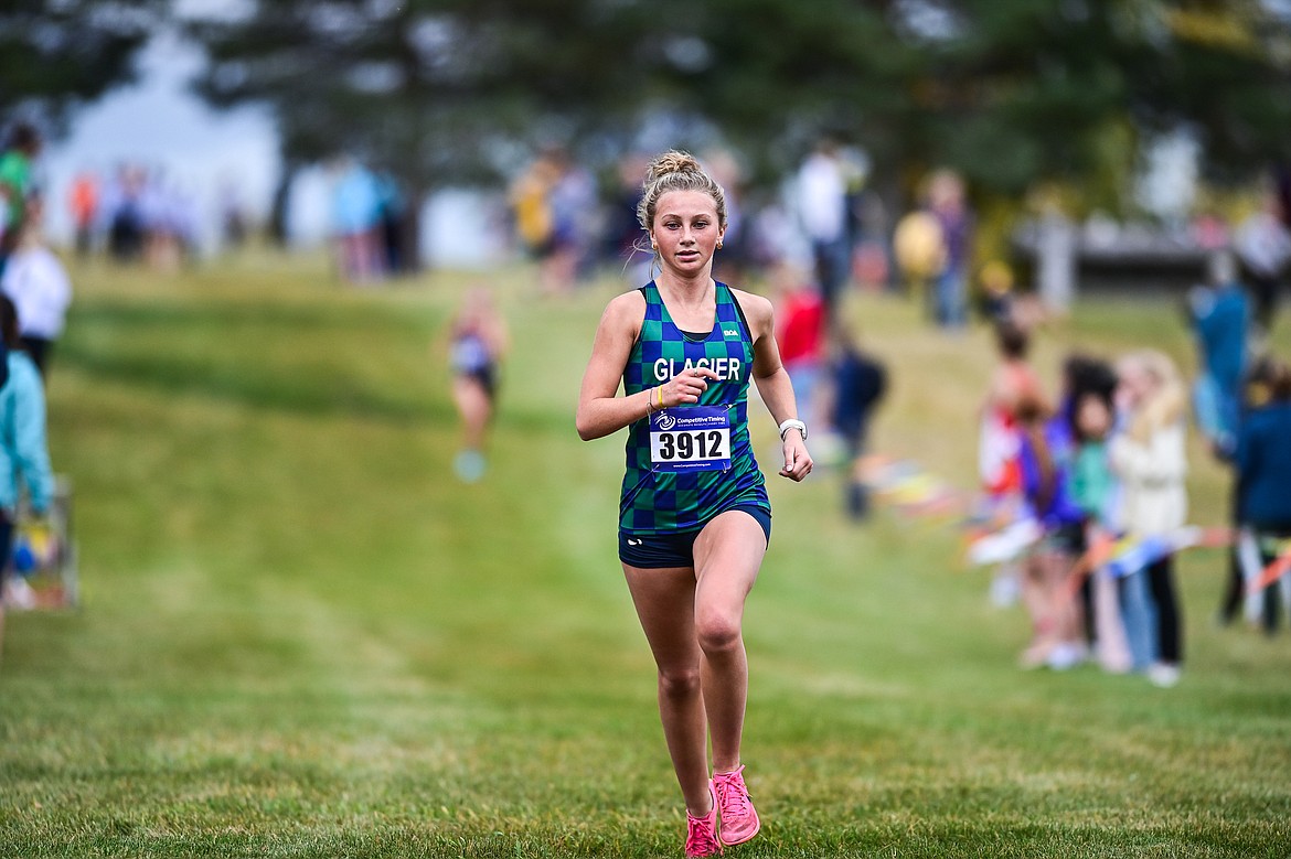 Glacier's Alyssa Vollertsen placed seventh with a time of 20:30.83 at the Glacier Invite at Rebecca Farm on Wednesday, Oct. 16. (Casey Kreider/Daily Inter Lake)