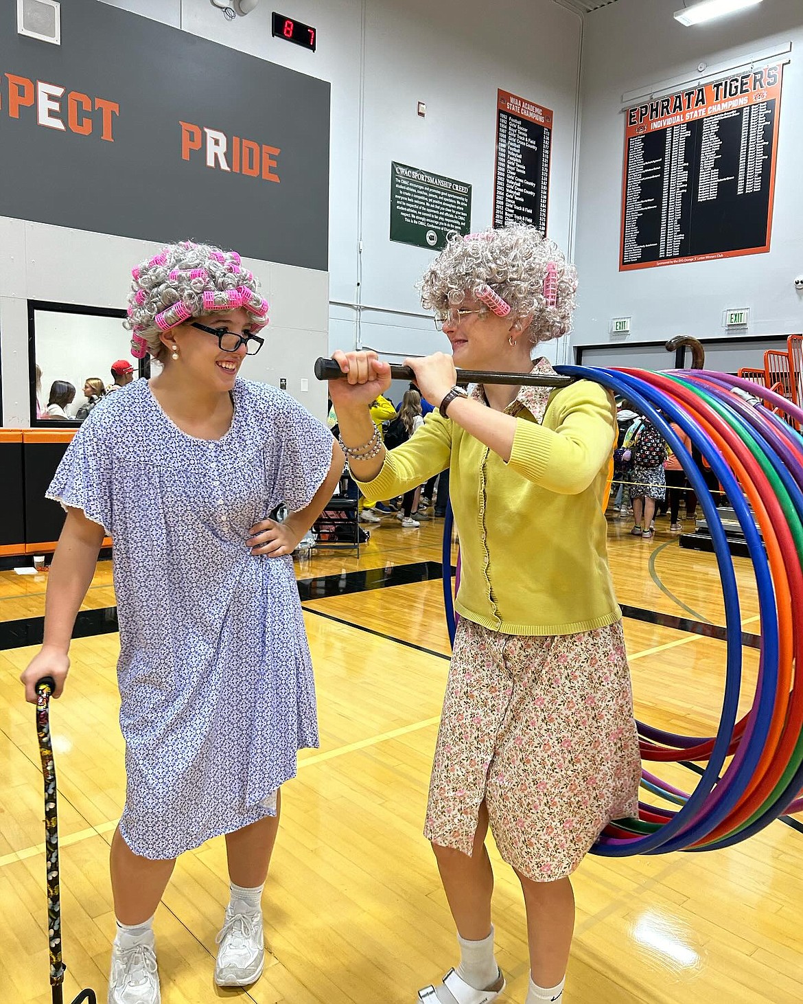 The seniors were "senior citizens" for Dress Your Age Day at Ephrata High School.