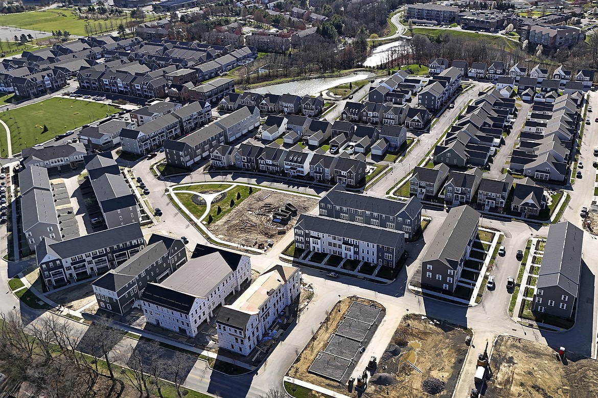 A housing development in Cranberry Township, Pa., is shown on March 29, 2024. (AP Photo/Gene J. Puskar, File)