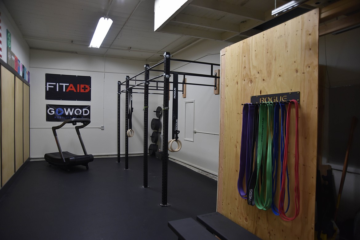 A training room, where some crossfit classes occur, at Middle Path Crossfit in Kalispell. (Kate Heston/Daily Inter Lake)