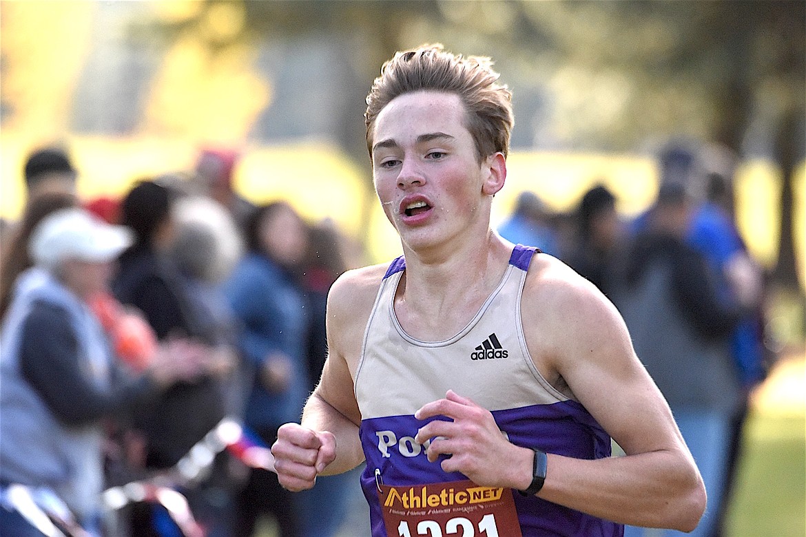 Polson junior David DiGiallonardo placed second at the Western A Divisional Cross Country Championship, held last Friday at Cabinet View Golf Course in Libby. (Scott Shindledecker/Western News)