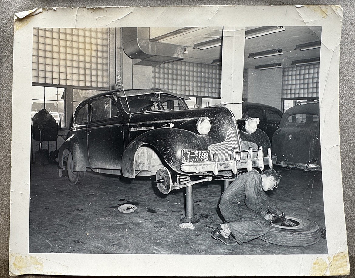 A photo of the auto mechanic shop at Flathead High School (formerly Flathead County High School) on Nov. 18, 1953. The automotive program marks its 75th anniversary this year. (Hilary Matheson/Daily Inter Lake)