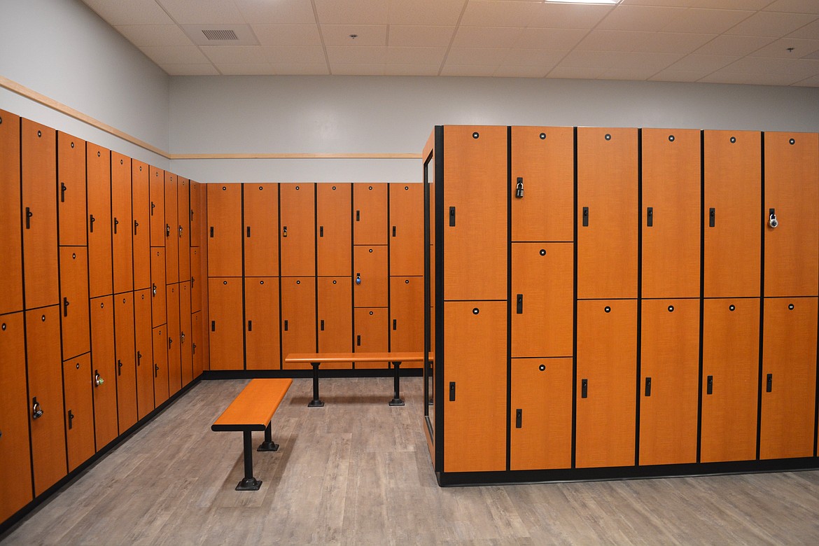 The changing area at the expansive Fennecus Road PEAK Health and Wellness Center.