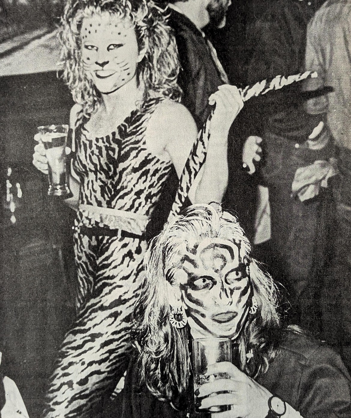 Halloween cats in downtown Whitefish in 1986.