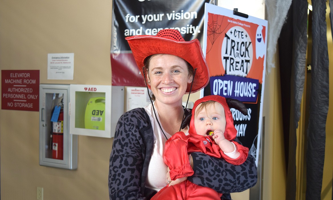 Six-month-old Winona and her mom, Megan Snodgrass, at Friday's Trick or Treat Open House at NIC’s Parker Technical Education campus.