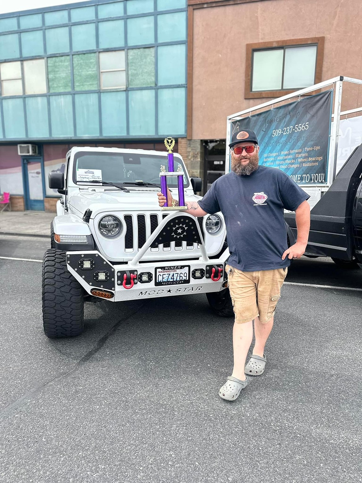 Seth Miner of Miner Services LLC won first place for the off-road category at the May 25 Lakesiders Car Club SpringFest car show.